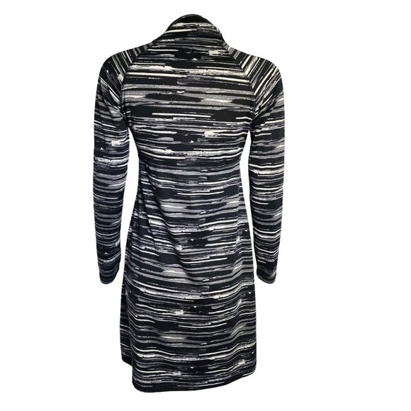 Soybu Dress Womens Size S Small Black Gray Long Sleeve Collared Zip Front - Picture 4 of 7